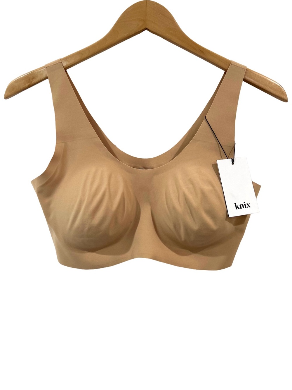 Knix Evolution pullover bra size L + busty beige wireless padded comfort NWT